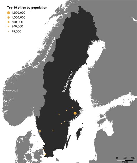 population of cities in sweden.